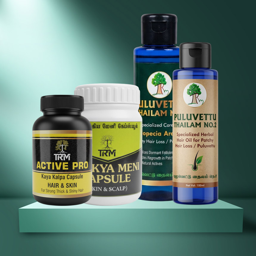 Puluvettu Tailam No1 & No2 + Arokya Meni capsule + Active Pro Capsule